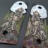 1911 Compact-Size Magwell Maple Grips - Moon Wolf / Hand-painted