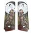 1911 compact-size Magwell maple grips - Moon Wolf / hand-painted