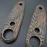 ESEE Izula 2 maple handle scales - Artefact Dark Bronze / hand-painted