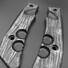 Fox Knives Military Division Forprene maple handle scales - Fibers Black Silver / hand-painted