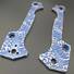 Cold Steel AD-15 maple handle scales - Japan Wave / hand-painted