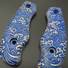 Ka-Bar Becker Necker BK11 maple handle scales - Japan Wave / hand-painted