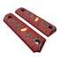 Browning 1911 22 / 380 maple grips - Katana Red Gold Coin / hand-painted