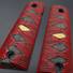 Browning 1911 22 / 380 maple grips - Katana Red Gold Coin / hand-painted