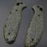 Benchmade Mini Griptilian 555 maple handle scales - Leaf Dark Green Clipless / hand-painted