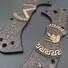 Cold Steel 4-Max Scout walnut handle scales - Molon Labe V3 Dark Bronze / hand-painted