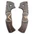 Cold Steel 4-Max Scout walnut handle scales - Molon Labe V3 Dark Bronze / hand-painted