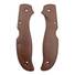 Spyderco Stretch 2 XL Micarta Brown Burlap handle scales - Traditional / hand-painted