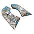 Ruger XR3 New maple grips - Skull Flowers Blue / hand-painted