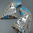 Ruger XR3 New maple grips - Skull Flowers Blue / hand-painted