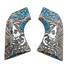 Ruger XR3 New maple grips - Skull Flowers Blue / hand-painted