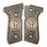 Beretta 92 full-size maple grips - Rune Algiz / hand-painted