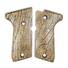 Beretta 92 compact-size maple grips - Wood Bark / hand-painted