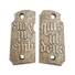 Kimber Micro 9 Ambi Safety maple grips - Quis Ut Deus V3 / hand-painted