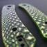 Knafs Lander maple handle scales - Snake Skin Green / hand-painted