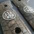 Beretta 92XI, 92GTS Maple Grips - Charcoal Medallion / Hand-painted