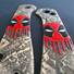 CIVIVI Elementum Button Lock maple handle scales - Deadpool / hand-painted