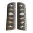 1911 full-size Magwell maple grips - Katana Black Silver Coin / hand-painted1911 full-size Magwell maple grips - Katana Black Silver Coin / hand-painted