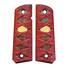1911 full-size maple grips - Katana Red Gold Coin / hand-painted