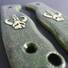 Varusteleka Skrama 80 maple handle scales - Mythosaur Skull Green / hand-painted