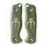 Varusteleka Skrama 80 maple handle scales - Mythosaur Skull Green / hand-painted