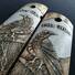 1911 Full-Size Round Butt Maple Grips - Moon Raven Mors Tua Vita Mea / Hand-painted