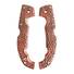 Cold Steel Voyager Extra Large maple handle scales - Nucleus Dark Cherry / hand-painted