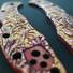 Spyderco Delica 4, Lil' Matriarch maple handle scales - Wild Thickets Baroque Gold / hand-painted