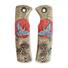 Petrified Fish Beluga 3.62" maple handle scales - Grus / hand-painted