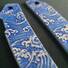 Spyderco Ikuchi maple handle scales - Japan Wave / hand-painted