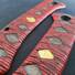 CIVIVI Riffle maple handle scales - Katana Red Gold Coin / hand-painted
