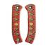CIVIVI Riffle maple handle scales - Katana Red Gold Coin / hand-painted