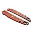 Spyderco Ikuchi maple handle scales - Katana Red Gold Coin / hand-painted