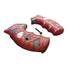 Smith And Wesson K/L Frame Round Butt Maple Grips - Katana Red Silver Coin / Hand-painted