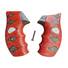 Smith And Wesson K/L frame Round Butt maple grips - Katana Red Silver Coin / hand-painted