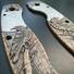 Spyderco Military maple handle scales - Moon Raven / hand-painted