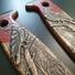 ESEE Model 3/4 maple handle scales - Red Raven / hand-painted