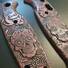 Benchmade Composite Lite Auto 4300 maple handle scales - Smile And Sugar Skull Pink / hand-painted