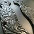 Spyderco Para Military 2 maple handle scales - Vegvisir X Viking Black / hand-painted