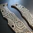 Spyderco Endura 4/Matriarch 2 maple handle scales - Celtic Gates / hand-painted