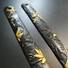 CRKT CEO Flipper maple handle scales - Japanese Maple Black Gold / hand-painted