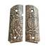 1911 compact-size Officers maple grips - Quis Ut Deus / hand-painted