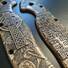 Ontario RAT-1 maple handle scales - Revelation 6-8 / hand-painted