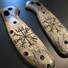 Benchmade Mini Griptilian 555 maple handle scales - Vegvisir Classic Clipless / hand-painted
